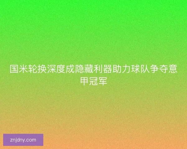 国米轮换深度成隐藏利器助力球队争夺意甲冠军